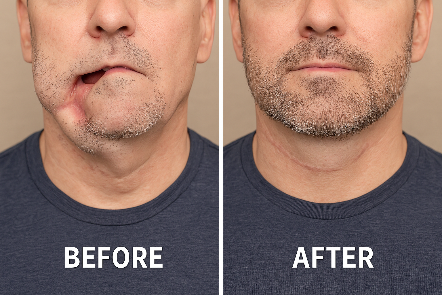 Jaw Reconstruction Before and After