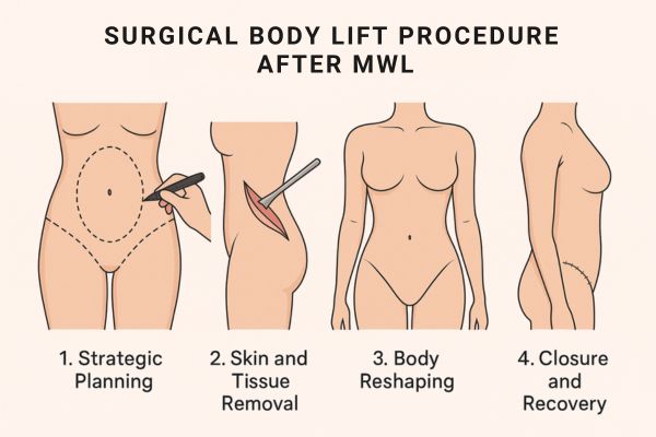 Surgical Body Lift Procedure after Massive Weight Loss in Mumbai by Dr. Vinay Jacob at the Reconstructive Surgeons
