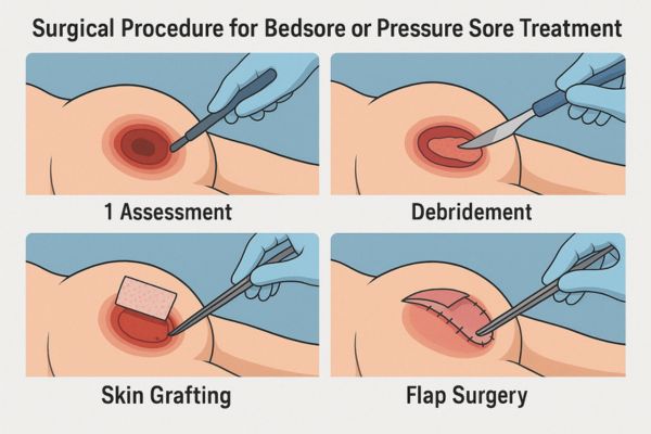 Surgical Procedure for Bedsore or Pressure Sore Surgery in Mumbai by Dr. Vinay Jacob at the Reconstructive Surgeons